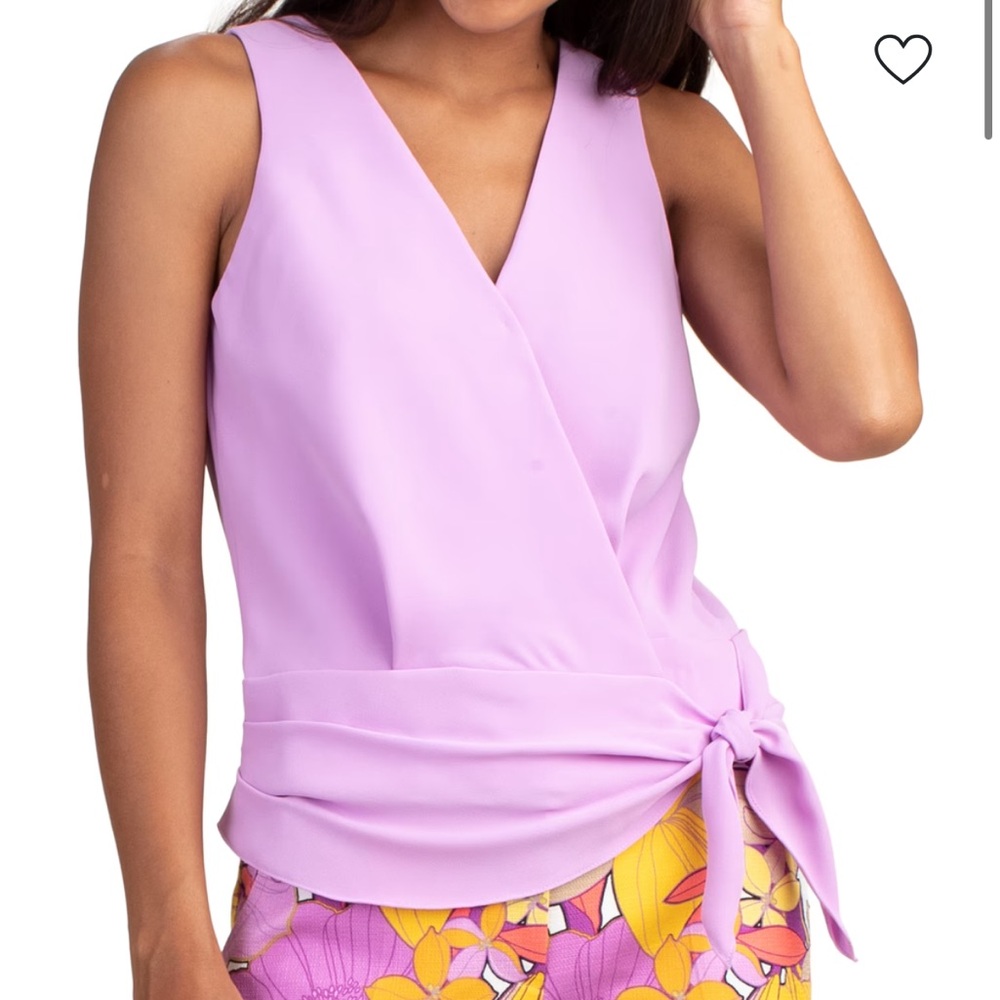 Trina Turk Impatiens Tailored Lilac Blouse